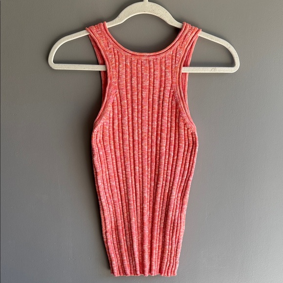 Anthropologie Pink Ribbed Tank Top Size Small - Picture 1 of 5